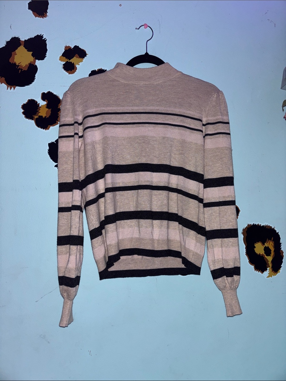 M Striped Crewneck Women's Sweater